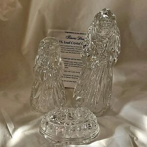 Princess house nativity scene, twenty four percent lead crystal made in germany